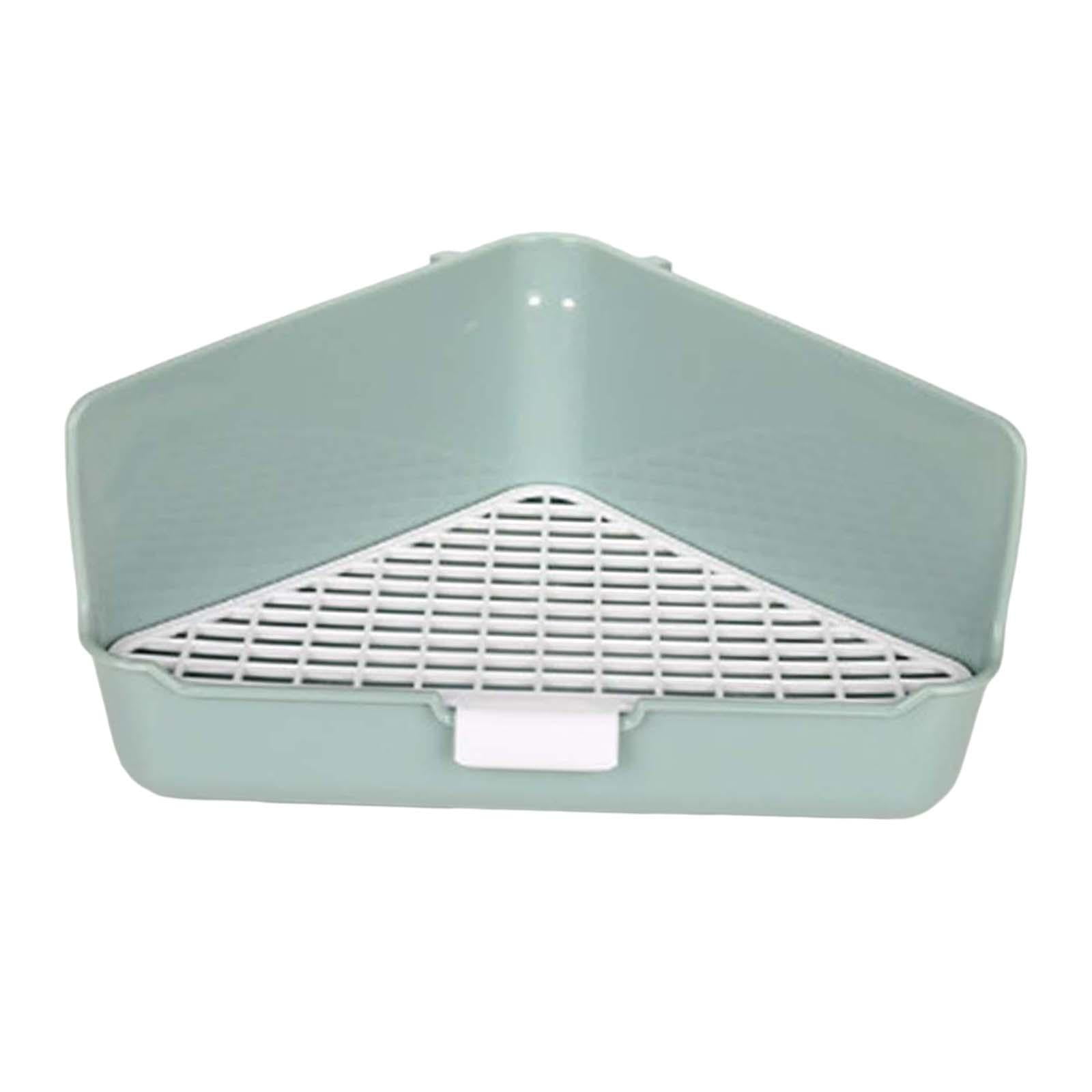 Inodoro De Esquina Para Orinal, Cacerola Para Mascotas, Cobayas Con Cierre A Presión, Caja De Arena Para Conejos, Verde