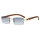 thumbnail image 1 of Trendy Men's Frameless Rectangle Sunglasses with UV400 Protection, 1 of 5