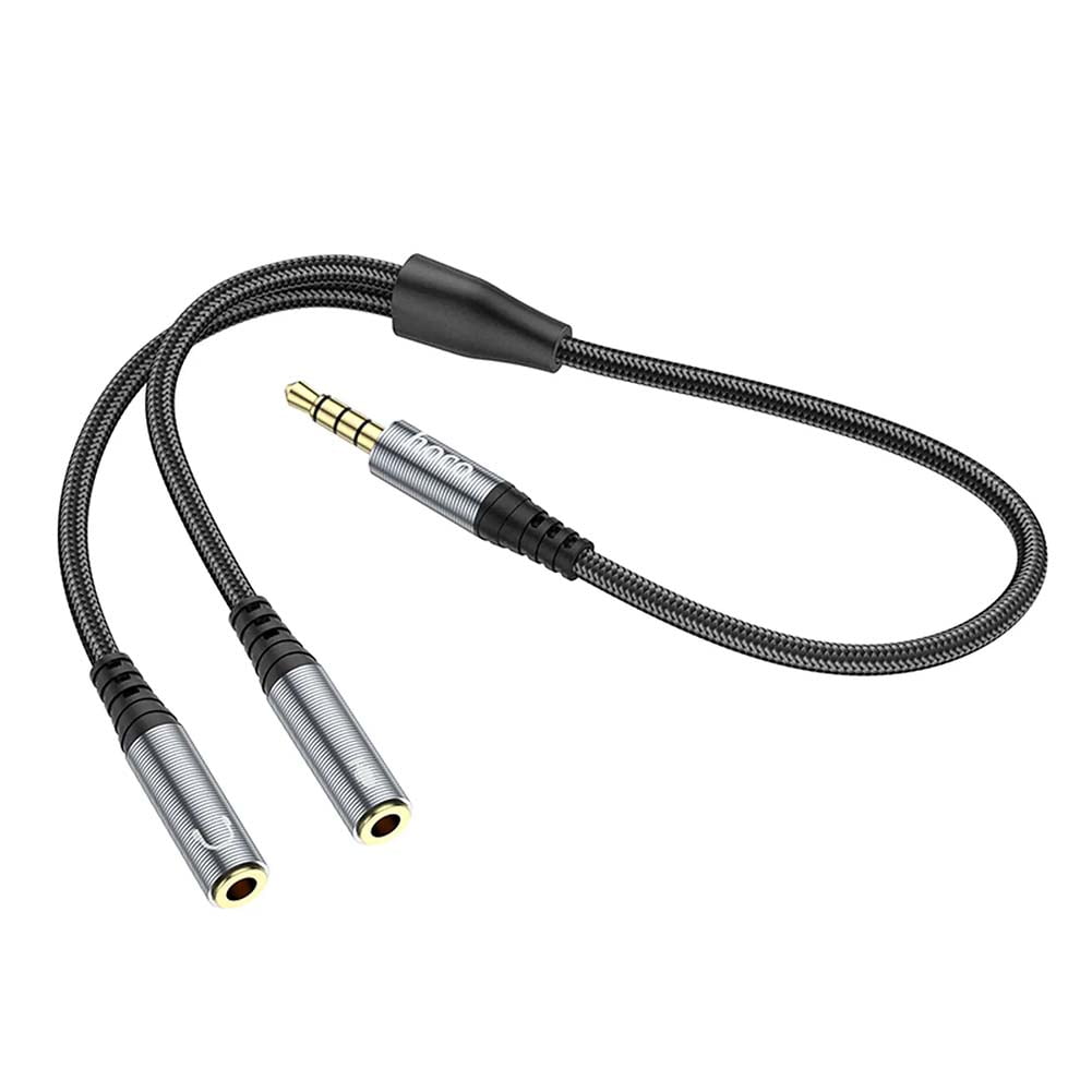 Hoco - Cable Adaptador 3,5mm Audio Macho Doble Hembra Upa21
