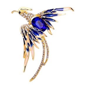 Ioensy - Broche De Mujer Pin Phoenix Accesorios Joyería Para Bufanda Sombrero Azul
