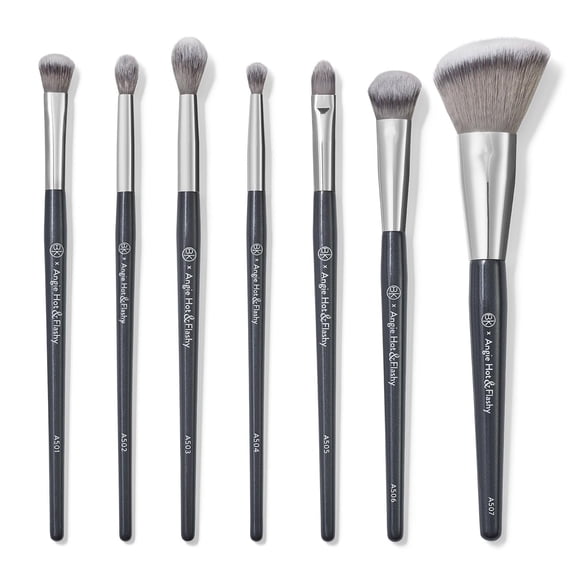 Set De Brochas Angie Hot Flashy Viral 7 Unidades Para Maquillaje