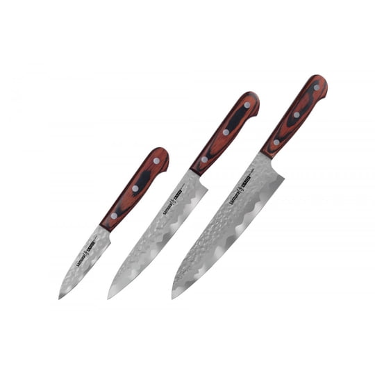 Samura - Kaiju Set 3 Cuchillos (chef, Multiuso, Pelador Puntilla)