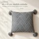 thumbnail image 4 of Funda De Cojin 45x45cm Chenille Nordico Boho Borlas Larentia Gris claro, 4 of 8