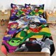 thumbnail image 1 of Teen Titans Go Cartoon Bedding Sets Ultra Soft Skin-Friendly Duvet Cover 3 Piece, Cute Comforter Cover Bed Set for Boys Girls Kids, 1 of 5
