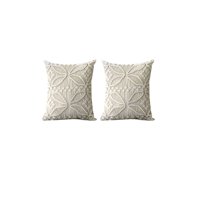 Genérico - Set De 2 Fundas De Cojin Estilo Bohemio 45X45 Cm Blanco 05
