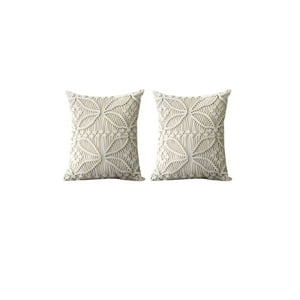 Genérico - Set De 2 Fundas De Cojin Estilo Bohemio 45X45 Cm Blanco 05