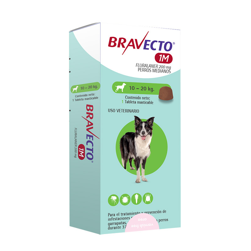 Bravecto Antiparasitario Perro 10 A 20Kg - 1 Mes