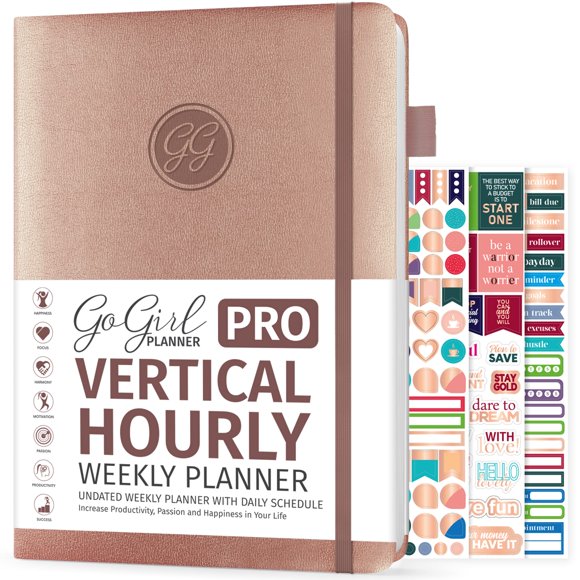 Agenda Planner GoGirl Planner PRO con franjas horarias de 7 x 10 pulgadas