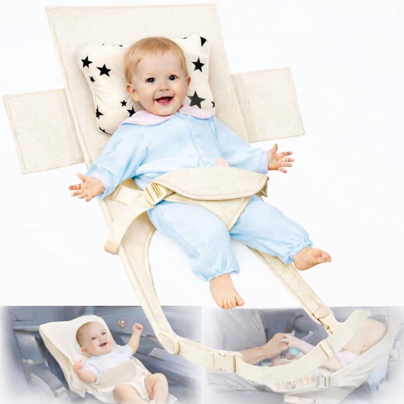 Cama de Viaje Plegable para Bebé EkoVibe – Asiento de Avión – Off White