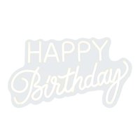 Ioensy - Señal De Luz Led Con Letras, Lámpara De Noche, Alimentada Por Usb, Reutilizable Para Cumpleaños, Dormitorio, Feliz, Blanco Cálido