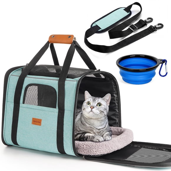 Transportín Morpilot Grande 44x31x34 cm para Gatos y Cachorros Pequeños, Hasta 9 kg