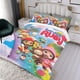 thumbnail image 3 of Ruby Arcoíris Conjunto de sábanas temático, trío de piezas, cómodo y amigable con la piel, diseño único, regalo de decoración para el hogar para familiares, amigos y fans, 90 cm * 190 cm, 3 of 6