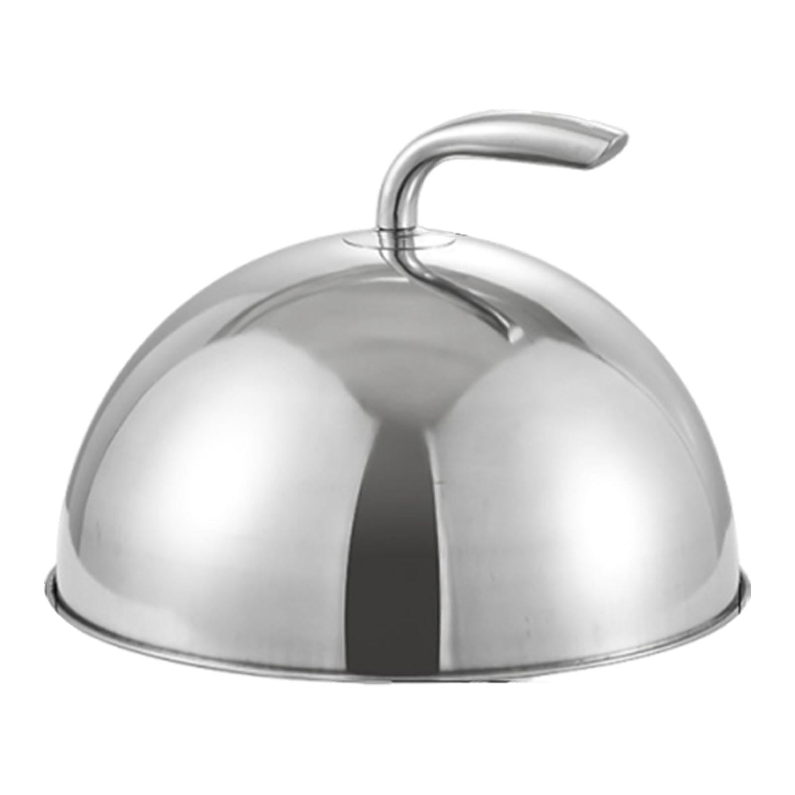 Bothyi - Cubierta De Cúpula De Acero Inoxidable Para Alimentos, Cubierta Antipolvo Para Fiestas De Cumpleaños En Interiores Y Exteriores, Color Plateado, Diámetro Interior De 20 Cm.