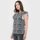 thumbnail image 3 of Polera Mujer Vuelos Animal Print Negro Corona, 3 of 5