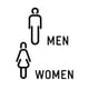 thumbnail image 5 of Letrero de Baño para Hombres Y Mujeres, Letrero de WC, Perforación Nórdica, Letrero de Puerta de Baño Antiguo, Letrero de Señalización de Baño para Pa B negro, 5 of 5