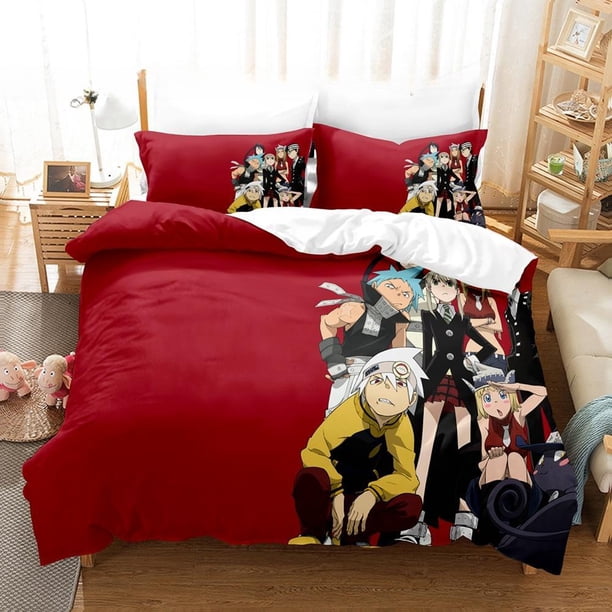 New Cartoons Soul Eater Bedding Set Single Twin Full Size Bed Set Adult Kid Bedroom Duvet cover Sets Home Textiles Bed Sheets