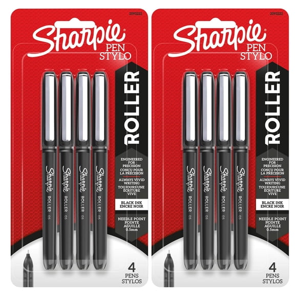 Bolígrafo Sharpie RollerBall 0.5 mm Negro - 8 unidades