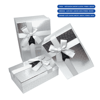 Genérico - Caja Rectangular Triple Print Plateado X1Uni