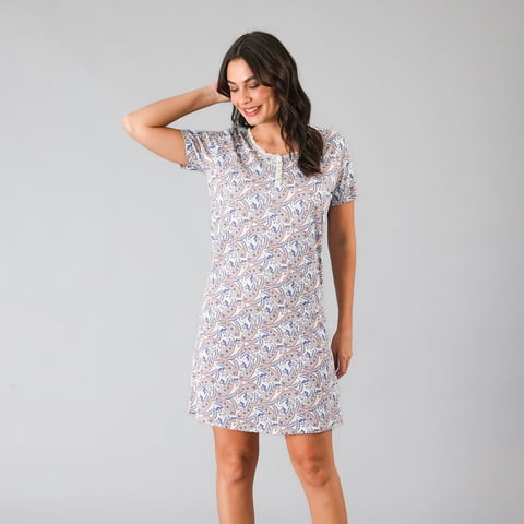 Camisola Abotonada Flores Mujer 33852-244