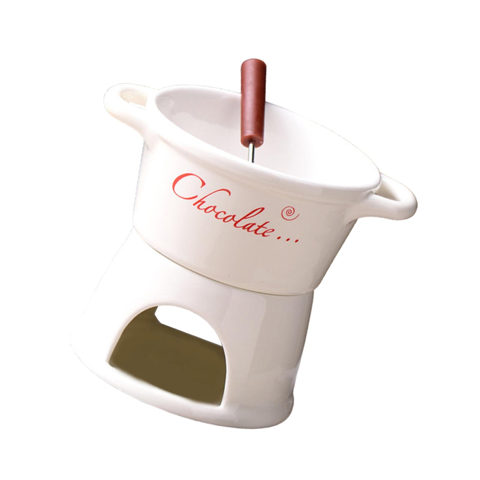 Bothyi - Olla Para Fondue De Chocolate, Utensilios De Cocina, Olla Caliente Para Derretir, Juego De Cuencos Para Cena, Fiesta, Boda, Blanco