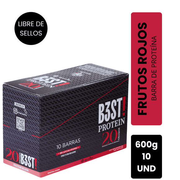 10 x BARRITA PROTEINA BEST FRUTOS ROJOS