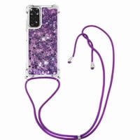 Funda Foxdock Para Xiaomi Redmi Note 12S 4G Con Cuerda Ajustable, Brillo Líquido, Protección Antigolpes Y Lente – Ideal Para Regalo