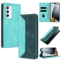 Funda Foxdock Para Samsung Galaxy A35 De Cuero Premium Bicolor Con Ranuras Rfid, Carcasa Tipo Billetera Antigolpes Y Soporte Plegable