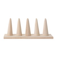 Ioensy - Soporte De Madera Para Anillos En Forma De Cono, Ideal Para Exhibiciones Y Mostradores De Tiendas.
