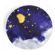 thumbnail image 1 of Alfombra Circular Estampada 100cm Azul Oscuro Cielo Nocturno, 1 of 3