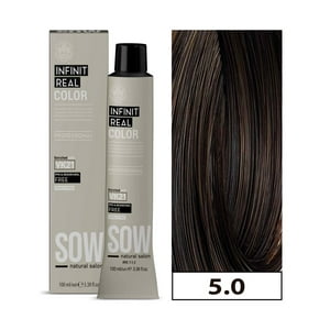 Sow - Tintura Permanente Bajo Amoniaco 5.0 Castaño Claro100Ml + Oxidante