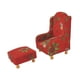thumbnail image 2 of Conjunto De Muebles En Miniatura Para Casa De Muñecas, Mini Sofá Otomano, Accesorios Vintage Para Fotografía, Escala 1:12, Rojo, 2 of 5