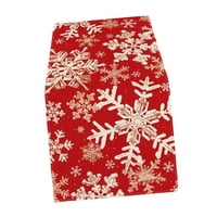 Magideal - De Mesa Navideño Rectangular, Mantel Para Interior Y Exterior, Estilo Rústico, 180 X 30 Cm, Mantel Individual Para Mesa, Mantel Para Festivales Copos De Nieve