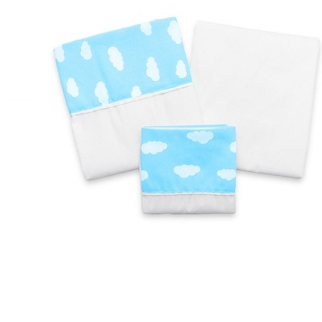 Garey - Juego De Sabanas Para Cuna Moisés, Diseño Nube Celeste 65x90