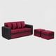 thumbnail image 2 of Sofa Paris 2 Pouf Negro Rojo, 2 of 5