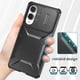thumbnail image 2 of Funda Resistente para Samsung Galaxy S25 Edge con Tapa Deslizante y Protección Militar Negro, 2 of 6
