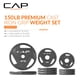 thumbnail image 2 of Juego de discos de peso CAP Barbell 150 lb Elite olímpicos de hierro fundido, 2 of 6