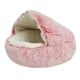thumbnail image 4 of Cama Semicerrada Para Gatos, Nido Suave Antideslizante Para Dormir, Cálido Para Invierno, Para Cachorros, Rosa, 4 of 6