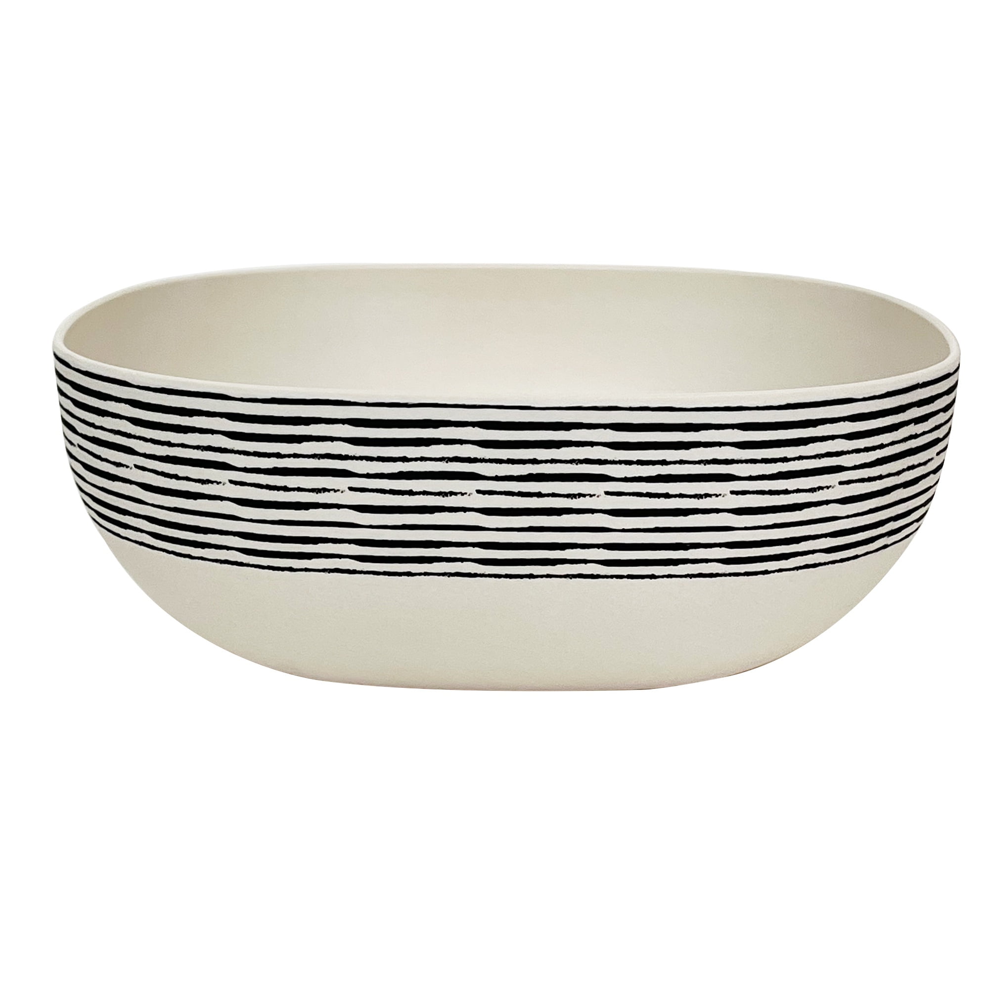 Decogreen - Bowl Biobamboo Cuadrado Rayas 20x8 Cm