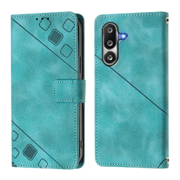 Funda Cartera para Samsung Galaxy M36 con Soporte y Ranuras, Resistente a Golpes y Rayones Verde