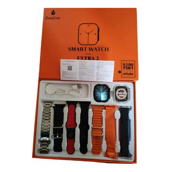 Reloj Smartwatch S100 Ultra NEGRO 7 En 1 - 2024 negro
