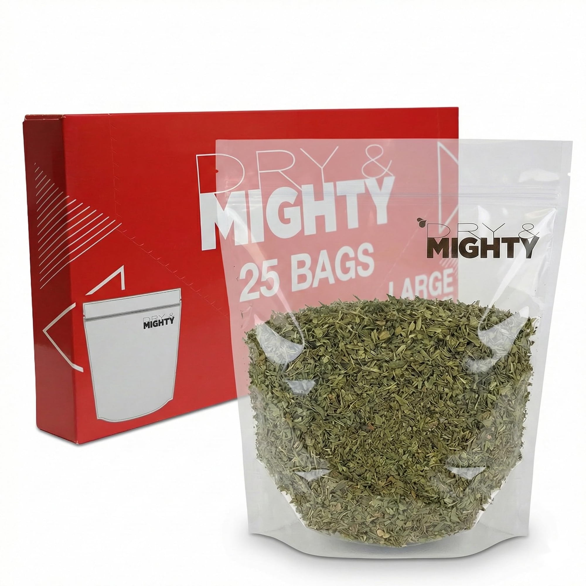 Bolsa De Almacenamiento Dl Wholesale, Seca Y Poderosa, A Prueba De Olores, 1 Libra, Paquete De 25