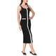 thumbnail image 4 of INSPIRE CHIC Vestidos midi sin mangas para mujer 2025 con cuello cuadrado y contraste de color en tejido de punto ajustado M Negro, 4 of 6