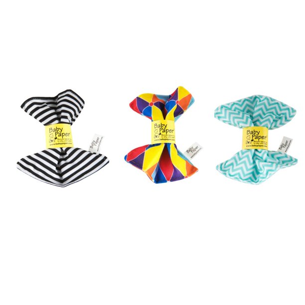 Juguete para bebés, papel para bebés, rayas arrugadas, triangulares, en zigzag, de 0 a 2 años