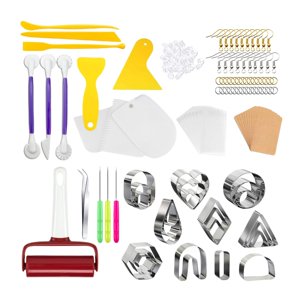 Magideal - Es De Aretes De Arcilla Con Tarjetas Para Aretes Y Ganchos De Corte De Aretes Hecho Para Aretes Joyas Colgantes Pastel - 140 Piezas