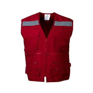 Jayson - Chaleco Geologo Multibolsillo X Espalda Rojo M