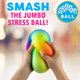 thumbnail image 2 of Stress Ball Power Your Fun Arggh Rainbow Giant para adulto, 2 of 6