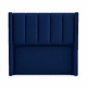 thumbnail image 2 of Respaldo de cama 1.5 plaza tubular felpa Azul oscuro, 2 of 2
