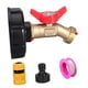 thumbnail image 1 of Adaptador de bolsa IBC Accesorios de bolsa IBC, fácil instalación práctica Adaptador de bolsa IBC a manguera de jardín Adaptador de tanque de agua IBC 5 piezas, 1 of 5