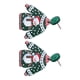 thumbnail image 4 of Pendientes De Navidad Para Mujer, Diseño Divertido De Joyería Para Fiesta, Navidad, Muñeco De Nieve, Color Verde, 4 of 5