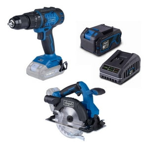 Pack Pro Taladro Percutor Y Sierra Circular 4Ah 20V Scheppach